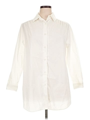 Roaman's 3/4 Sleeve Button-Down Shirt (view 1)