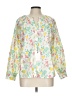 UNTUCKit Floral White Long Sleeve Blouse Size L - photo 1