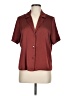 Halogen 100% Polyester Burgundy Short Sleeve Blouse Size M - photo 1