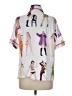 Unbranded Print White Short Sleeve Blouse Size M - photo 2