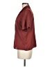 Halogen 100% Polyester Burgundy Short Sleeve Blouse Size M - photo 5