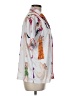 Unbranded Print White Short Sleeve Blouse Size M - photo 4