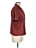Halogen 100% Polyester Burgundy Short Sleeve Blouse Size M - photo 4