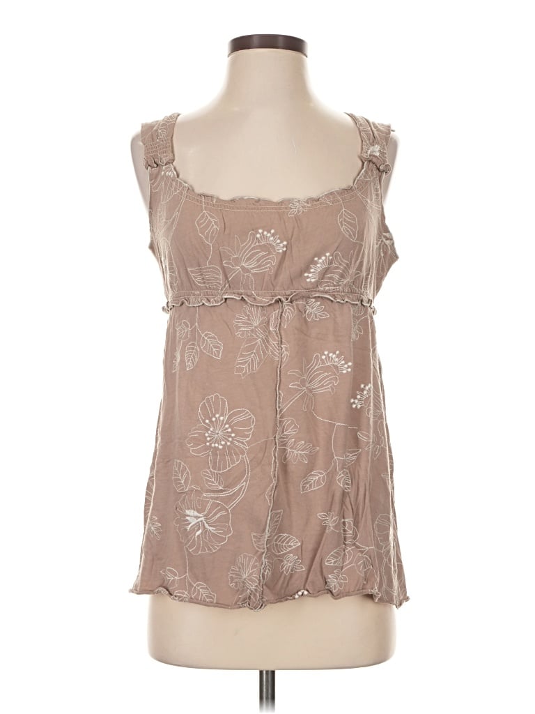 Pre-owned Bcbgmaxazria Tank Top Brown Strapless Neckline Tops
