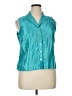 DressBarn 100% Polyester Teal Sleeveless Blouse Size 16 Petite - photo 1