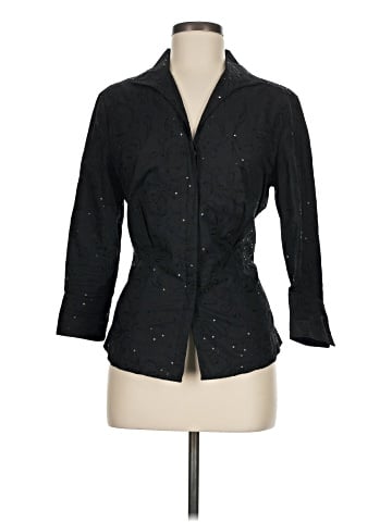 Lafayette 148 New York 3/4 Sleeve Button-Down Shirt (view 1)