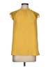Express Outlet 100% Polyester Yellow Sleeveless Blouse Size L - photo 1