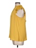 Express Outlet 100% Polyester Yellow Sleeveless Blouse Size L - photo 5