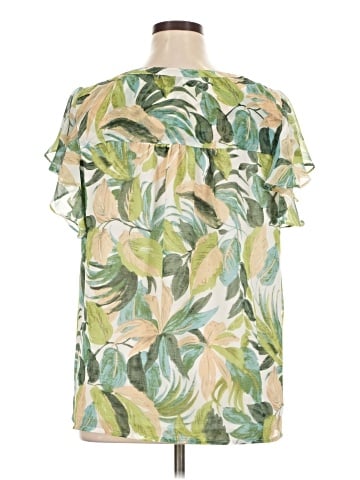 Skies Are Blue Short Sleeve Blouse (view 2)