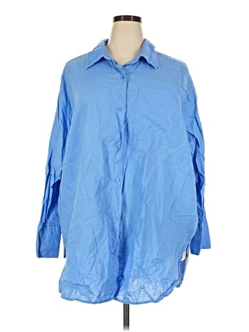 H&M 3/4 Sleeve Button-Down Shirt (view 1)