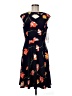 Wisp Print Black Cocktail Dress Size 8 - photo 1