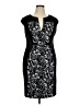Connected Apparel Graphic Floral Black Cocktail Dress Size 14 - photo 1