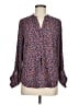 The Limited 100% Polyester Polka Dots Blue Long Sleeve Blouse Size M - photo 1