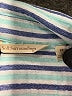 Soft Surroundings 100% Cotton Stripes Blue 3/4 Sleeve Button-Down Shirt Size XS - photo 7