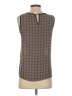 Crescent 100% Polyester Brown Sleeveless Blouse Size XS - photo 2
