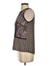 Crescent 100% Polyester Brown Sleeveless Blouse Size XS - photo 5
