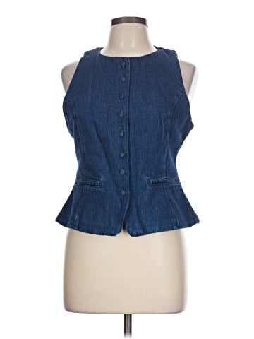 Zara Denim Vest (view 1)