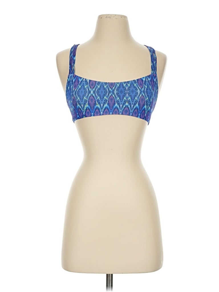 Pre-owned Jolyn Tank Top Blue Strapless Neckline Tops