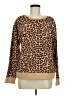 Talbots Animal Print Brown Pullover Sweater Size M - photo 1