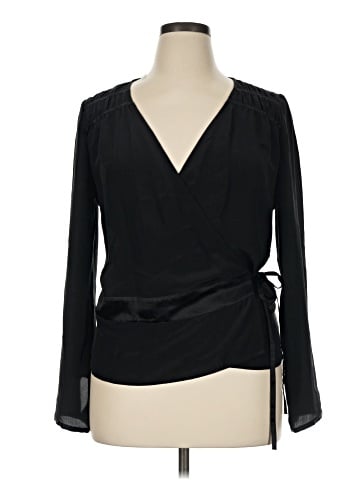 Limited Collection Long Sleeve Silk Top (view 1)