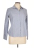 Lands' End 100% Cotton Polka Dots Gray Long Sleeve Blouse Size 10 (petite) - photo 1