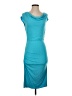 Three Dots Solid Teal Cocktail Dress Size S - photo 1