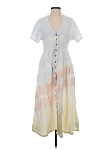 Madewell Tie-Dye Lightspun Button-Front Midi Dress (view 1)