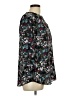 Zac & Rachel 100% Polyester Floral Black 3/4 Sleeve Blouse Size L - photo 4