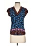 Daniel Rainn Blue Short Sleeve Blouse Size XS - photo 1