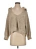 Free People Metallic Tan Pullover Sweater Size S - photo 1