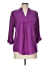 Brixon Ivy 100% Polyester Purple 3/4 Sleeve Blouse Size L - photo 1