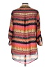 Cato 100% Polyester Print Orange 3/4 Sleeve Blouse Size L - photo 2