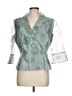 Alex Evenings Silver 3/4 Sleeve Blouse Size L - photo 1