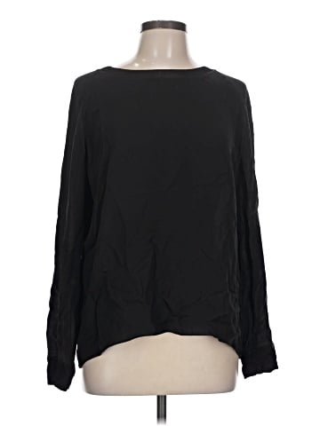 Vince. Long Sleeve Silk Top (view 1)