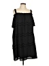 Ann Taylor LOFT 100% Polyester Chevron-herringbone Black Casual Dress Size L - photo 1