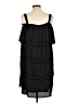 Ann Taylor LOFT 100% Polyester Chevron-herringbone Black Casual Dress Size L - photo 2