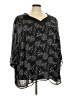 Maggie Barnes 100% Polyester Black 3/4 Sleeve Blouse Size 4X - photo 1
