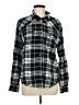Jachs Girlfriend Plaid Black Long Sleeve Button-Down Shirt Size M - photo 1