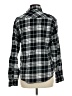 Jachs Girlfriend Plaid Black Long Sleeve Button-Down Shirt Size M - photo 2