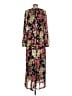 IMAN Floral Black Casual Dress Size L - photo 2