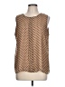 Christopher & Banks 100% Polyester Brown Sleeveless Blouse Size L - photo 1
