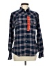 Jachs Girlfriend Plaid Blue Long Sleeve Button-Down Shirt Size M - photo 1
