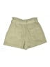 Zara Solid Green Khaki Shorts Size 12 - photo 2