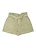 Zara Solid Green Khaki Shorts Size 12 - photo 1