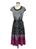 Anne Klein Graphic Gray Casual Dress Size 4 - photo 1