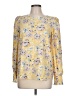 Pleione 100% Polyester Yellow Long Sleeve Blouse Size L - photo 1