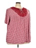 Catherines Red Short Sleeve Blouse Size 3X - photo 1