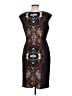 Connected Apparel Graphic Black Cocktail Dress Size 10 - photo 2