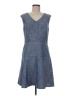 Ann Taylor Tweed Blue Casual Dress Size 8 - photo 1