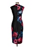 Ignite Evenings Graphic Floral Black Casual Dress Size 6 - photo 2
